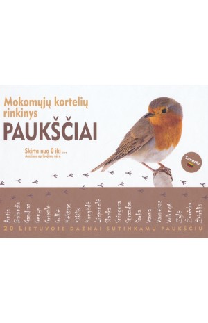 PAUKŠČIAI - MOKOMŲJŲ KORTELIŲ RINKINYS